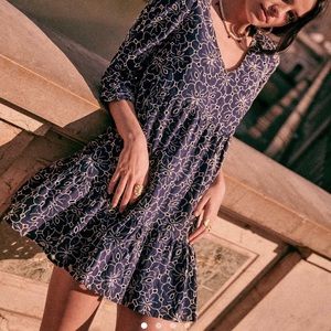 Sézane Robe Aura dress. Blue floral dress Sézane. New with tags.